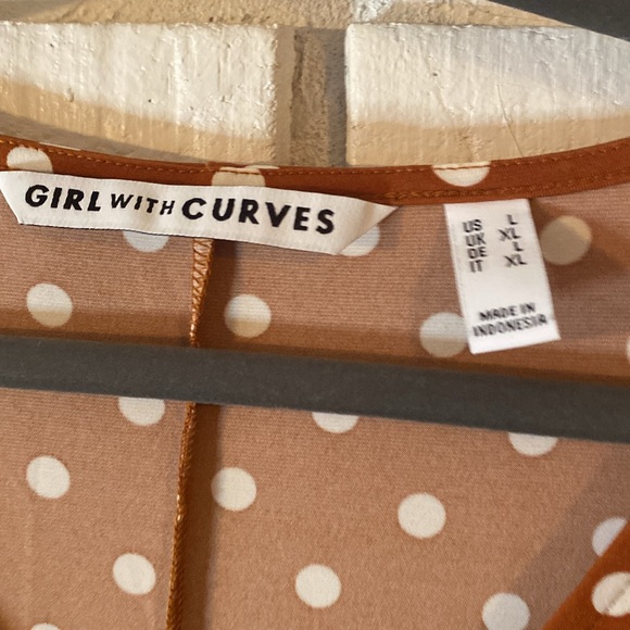 Girl with Curves vneck polka dot knit top - Picture 5 of 7